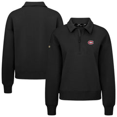 Montreal Canadiens Levelwear Women's Canmore Quarter-Zip Pullover - Black Pullover