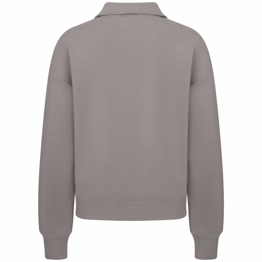 Edmonton Oilers Levelwear Women's Canmore Quarter-Zip Pullover - Gray Pullover