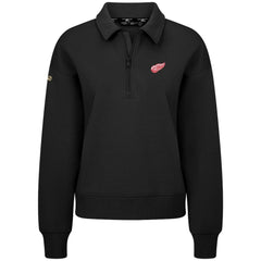 Detroit Red Wings Levelwear Women's Canmore Quarter-Zip Pullover - Black Pullover
