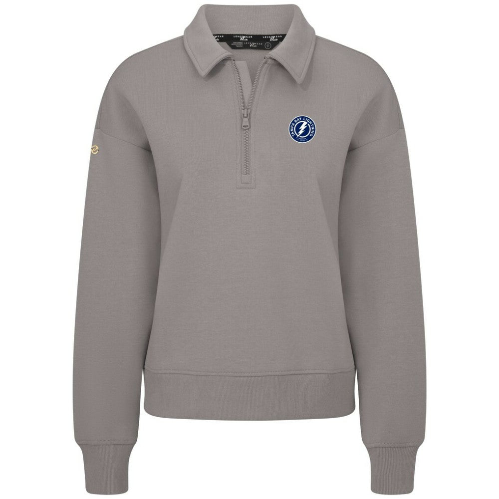 Tampa Bay Lightning Levelwear Women's Canmore Quarter-Zip Pullover - Gray Pullover