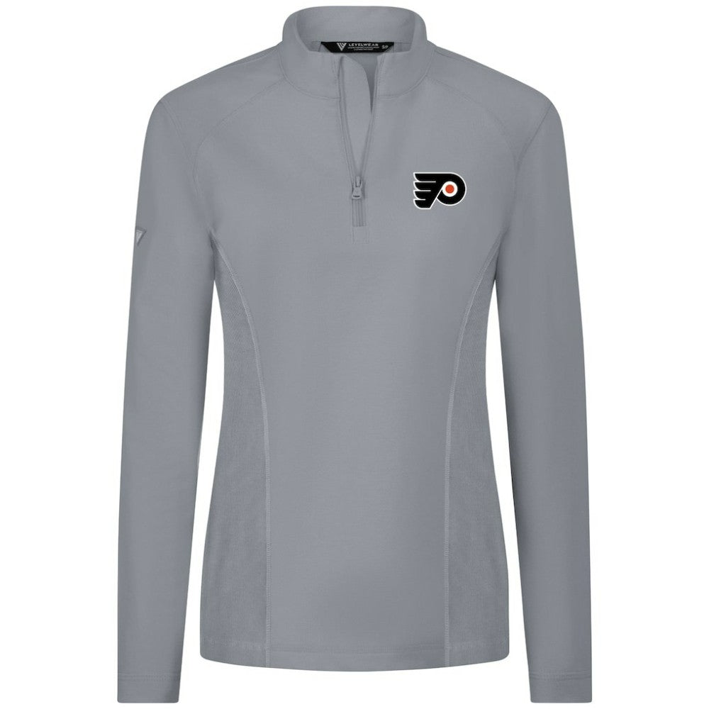 Philadelphia Flyers Levelwear Women's Upright Quarter-Zip Pullover - Gray Pullover