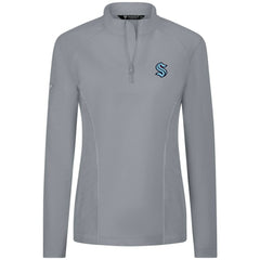 Seattle Kraken Levelwear Women's Upright Quarter-Zip Pullover - Gray Pullover