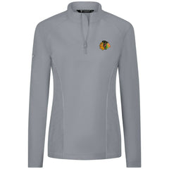 Chicago Blackhawks Levelwear Women's Upright Quarter-Zip Pullover - Gray Pullover