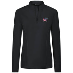 Columbus Blue Jackets Levelwear Women's Upright Quarter-Zip Pullover - Black Pullover