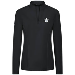 Toronto Maple Leafs Levelwear Women's Upright Quarter-Zip Pullover - Black Pullover