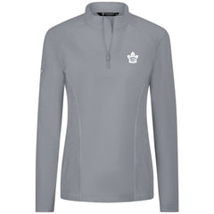 Toronto Maple Leafs Levelwear Women's Upright Quarter-Zip Pullover - Gray Pullover