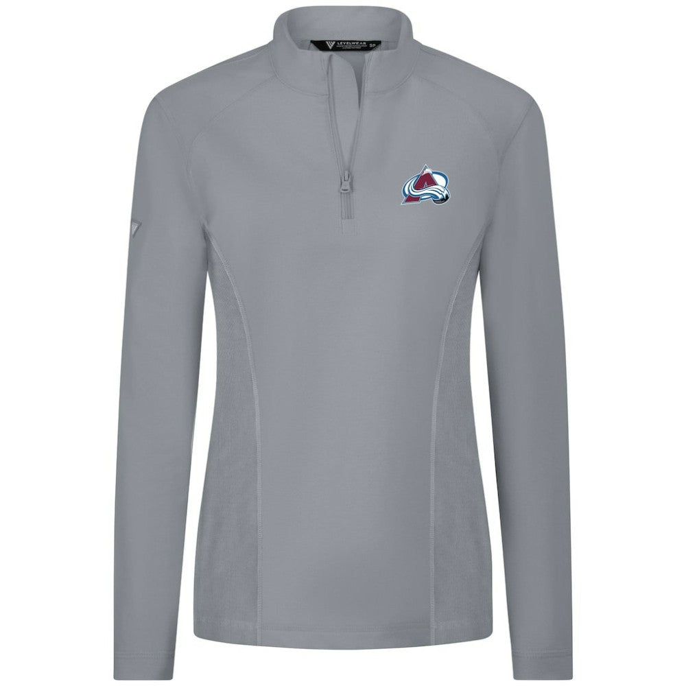 Colorado Avalanche Levelwear Women's Upright Quarter-Zip Pullover - Gray Pullover