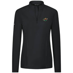 Minnesota Wild Levelwear Women's Upright Quarter-Zip Pullover - Black Pullover