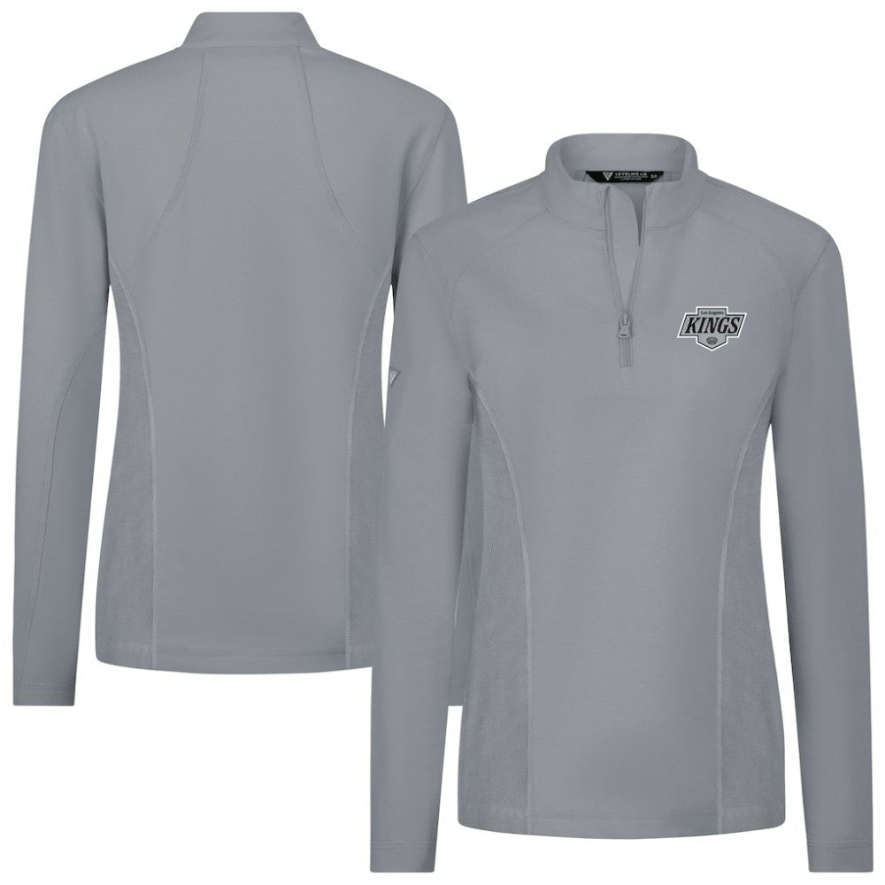 Los Angeles Kings Levelwear Women's Upright Quarter-Zip Pullover - Gray Pullover