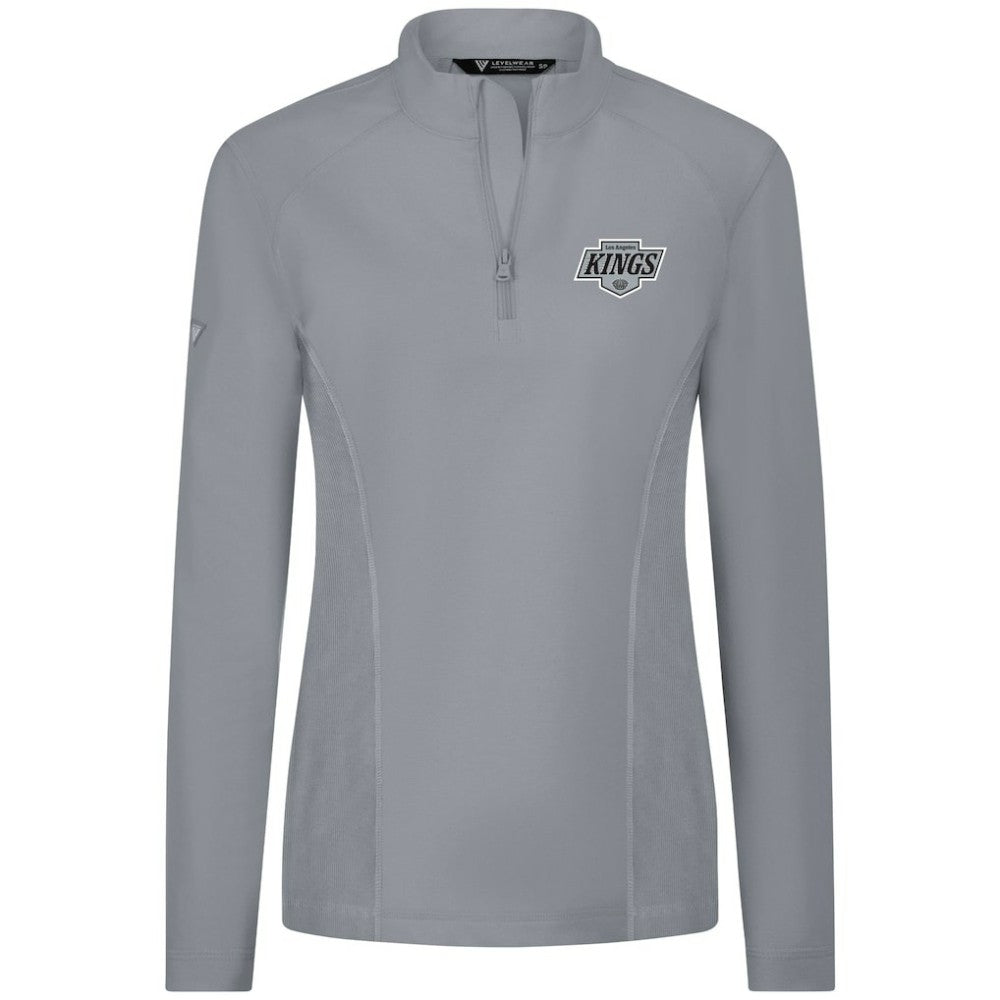 Los Angeles Kings Levelwear Women's Upright Quarter-Zip Pullover - Gray Pullover