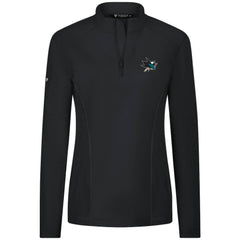 San Jose Sharks Levelwear Women's Upright Quarter-Zip Pullover - Black Pullover