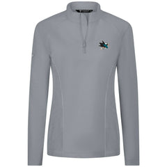 San Jose Sharks Levelwear Women's Upright Quarter-Zip Pullover - Gray Pullover