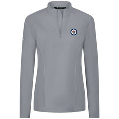 Winnipeg Jets Levelwear Women's Upright Quarter-Zip Pullover - Gray Pullover