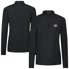 Montreal Canadiens Levelwear Women's Upright Quarter-Zip Pullover - Black Pullover
