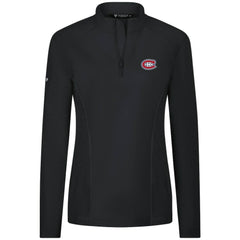 Montreal Canadiens Levelwear Women's Upright Quarter-Zip Pullover - Black Pullover