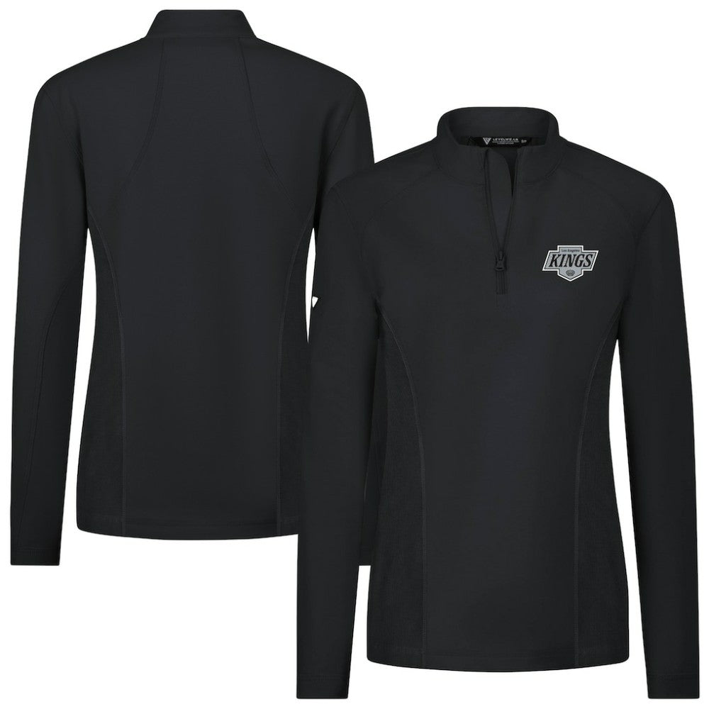 Los Angeles Kings Levelwear Women's Upright Quarter-Zip Pullover - Black Pullover