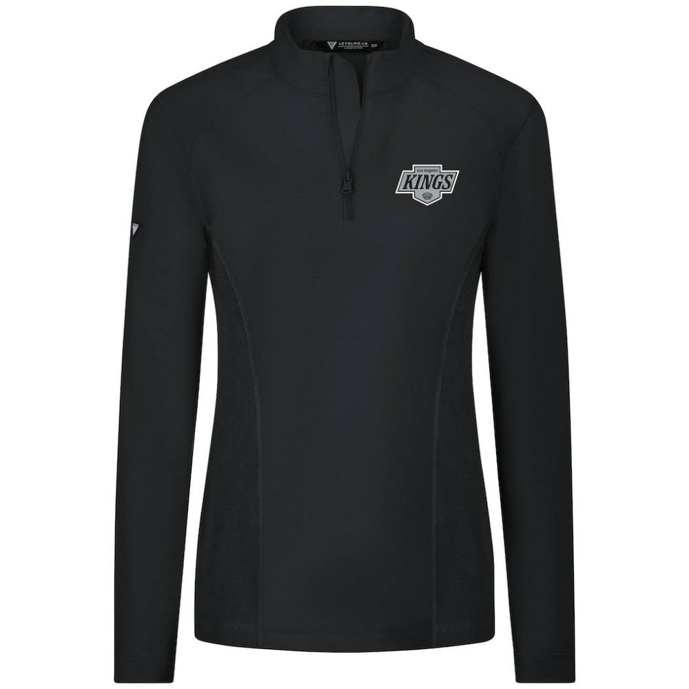 Los Angeles Kings Levelwear Women's Upright Quarter-Zip Pullover - Black Pullover