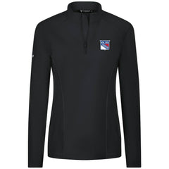 New York Rangers Levelwear Women's Upright Quarter-Zip Pullover - Black Pullover