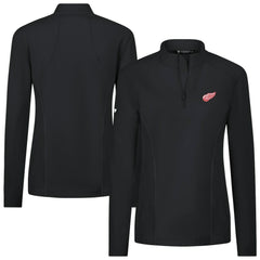 Detroit Red Wings Levelwear Women's Upright Quarter-Zip Pullover - Black Pullover