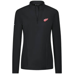 Detroit Red Wings Levelwear Women's Upright Quarter-Zip Pullover - Black Pullover