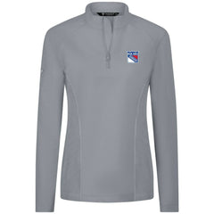 New York Rangers Levelwear Women's Upright Quarter-Zip Pullover - Gray Pullover