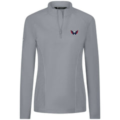 Washington Capitals Levelwear Women's Upright Quarter-Zip Pullover - Gray Pullover