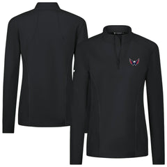 Washington Capitals Levelwear Women's Upright Quarter-Zip Pullover - Black Pullover
