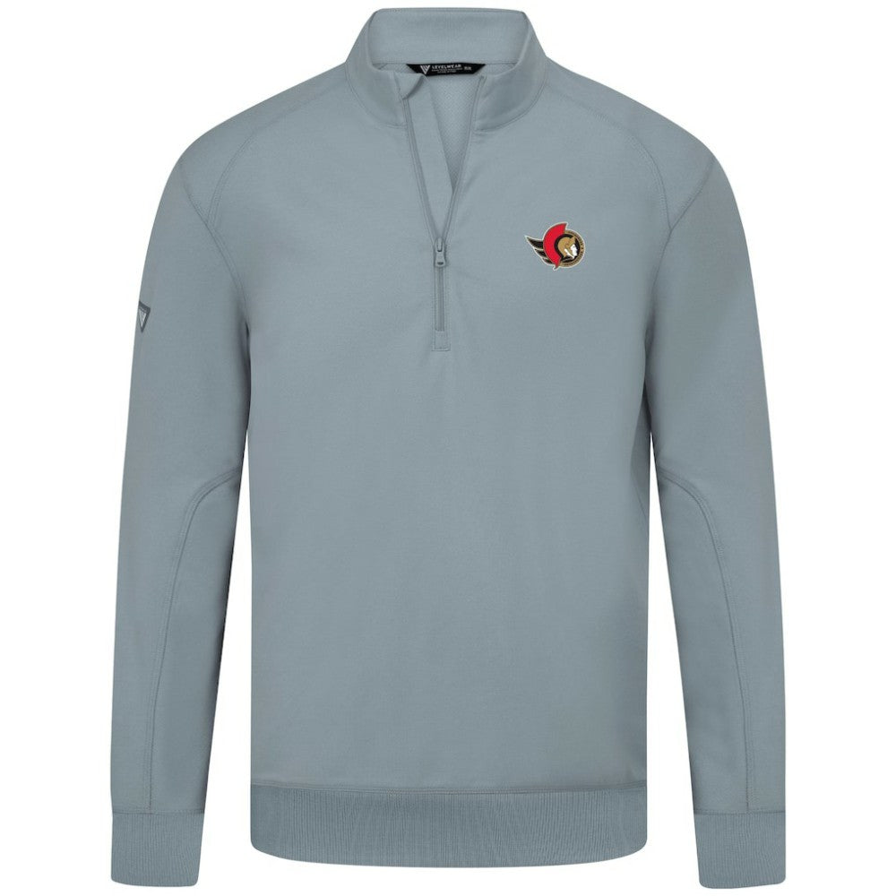 Ottawa Senators Levelwear Upright Tri-Blend Quarter-Zip Pullover - Gray Pullover