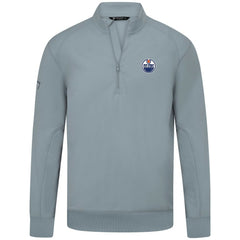 Edmonton Oilers Levelwear Upright Tri-Blend Quarter-Zip Pullover - Gray Pullover