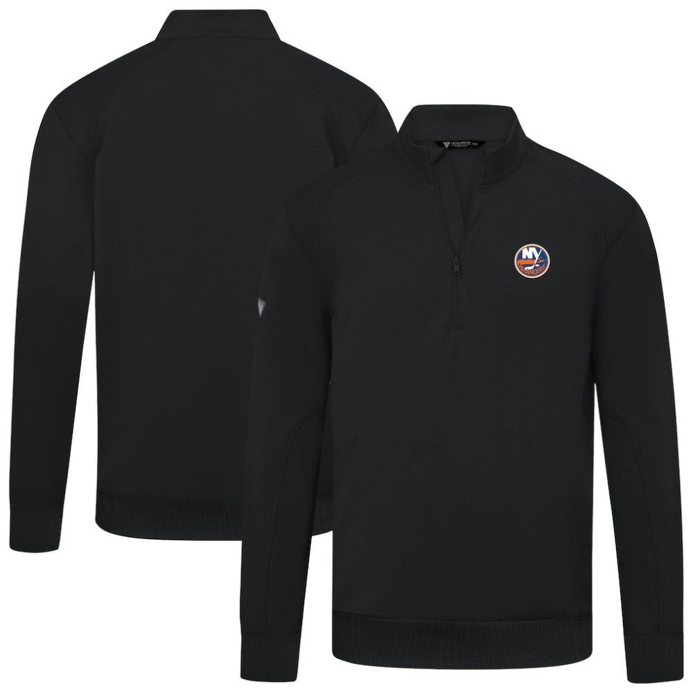 New York Islanders Levelwear Upright Tri-Blend Quarter-Zip Pullover - Black Pullover