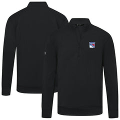 New York Rangers Levelwear Upright Tri-Blend Quarter-Zip Pullover - Black Pullover