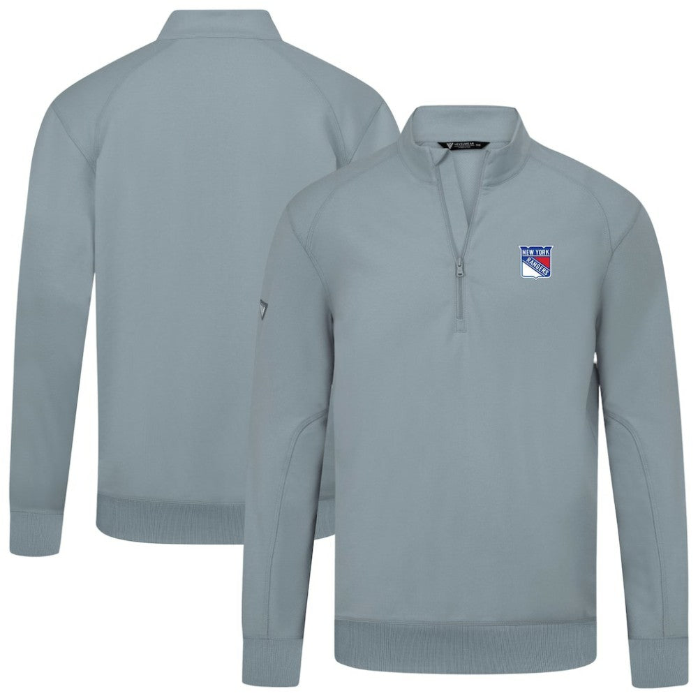New York Rangers Levelwear Upright Tri-Blend Quarter-Zip Pullover - Gray Pullover