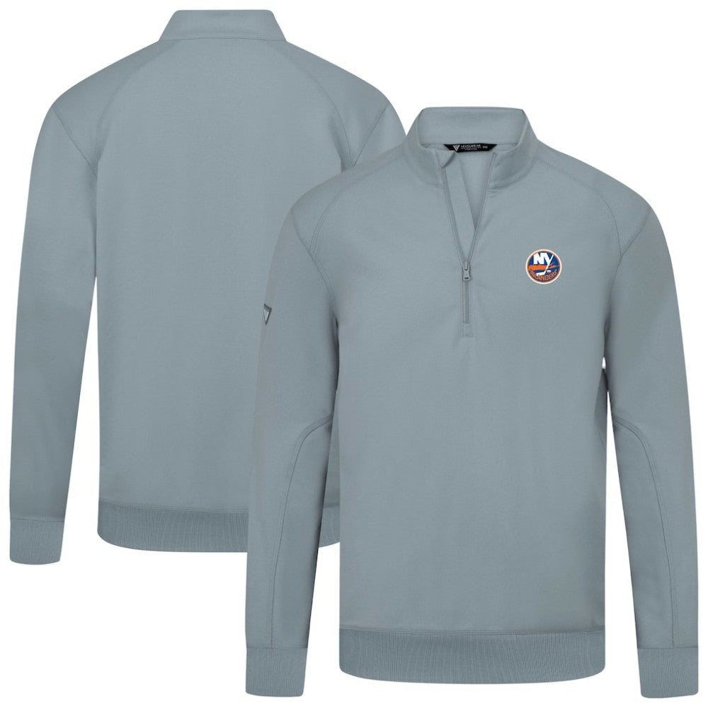 New York Islanders Levelwear Upright Tri-Blend Quarter-Zip Pullover - Gray Pullover