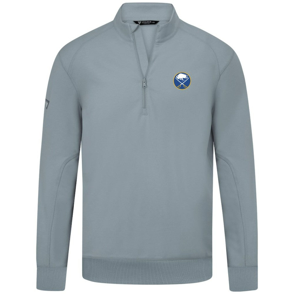 Buffalo Sabres Levelwear Upright Tri-Blend Quarter-Zip Pullover - Gray Pullover