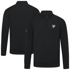 Pittsburgh Penguins Levelwear Upright Tri-Blend Quarter-Zip Pullover - Black Pullover