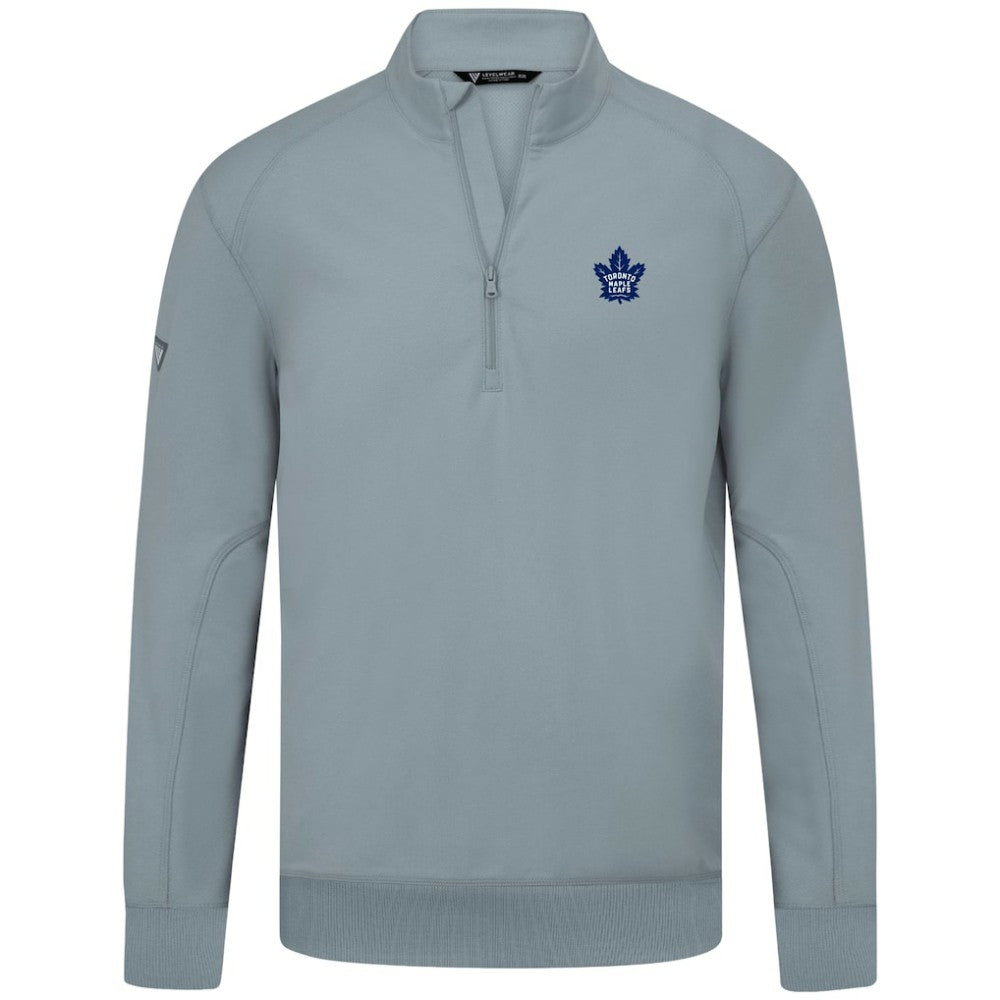 Toronto Maple Leafs Levelwear Upright Tri-Blend Quarter-Zip Pullover - Gray Pullover