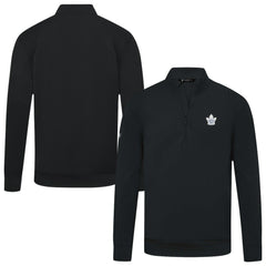 Toronto Maple Leafs Levelwear Upright Tri-Blend Quarter-Zip Pullover - Black Pullover