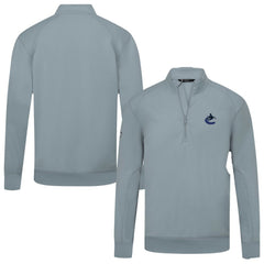 Vancouver Canucks Levelwear Upright Tri-Blend Quarter-Zip Pullover - Gray Pullover