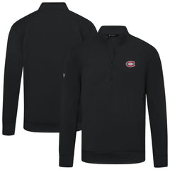 Montreal Canadiens Levelwear Upright Tri-Blend Quarter-Zip Pullover - Black Pullover