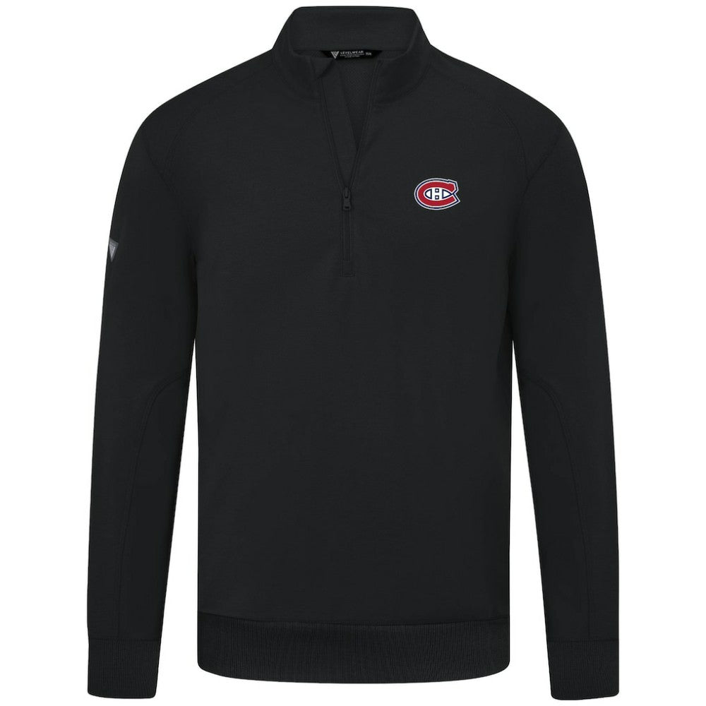 Montreal Canadiens Levelwear Upright Tri-Blend Quarter-Zip Pullover - Black Pullover