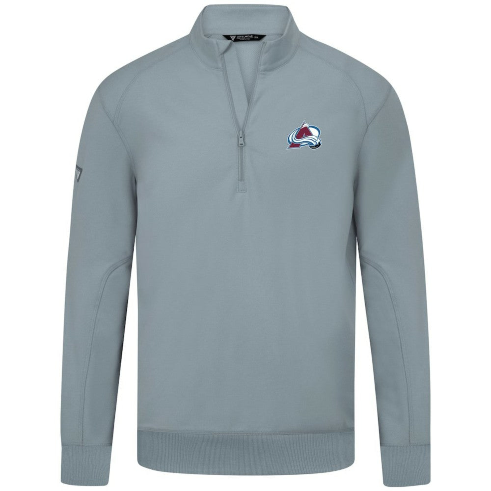 Colorado Avalanche Levelwear Upright Tri-Blend Quarter-Zip Pullover - Gray Pullover