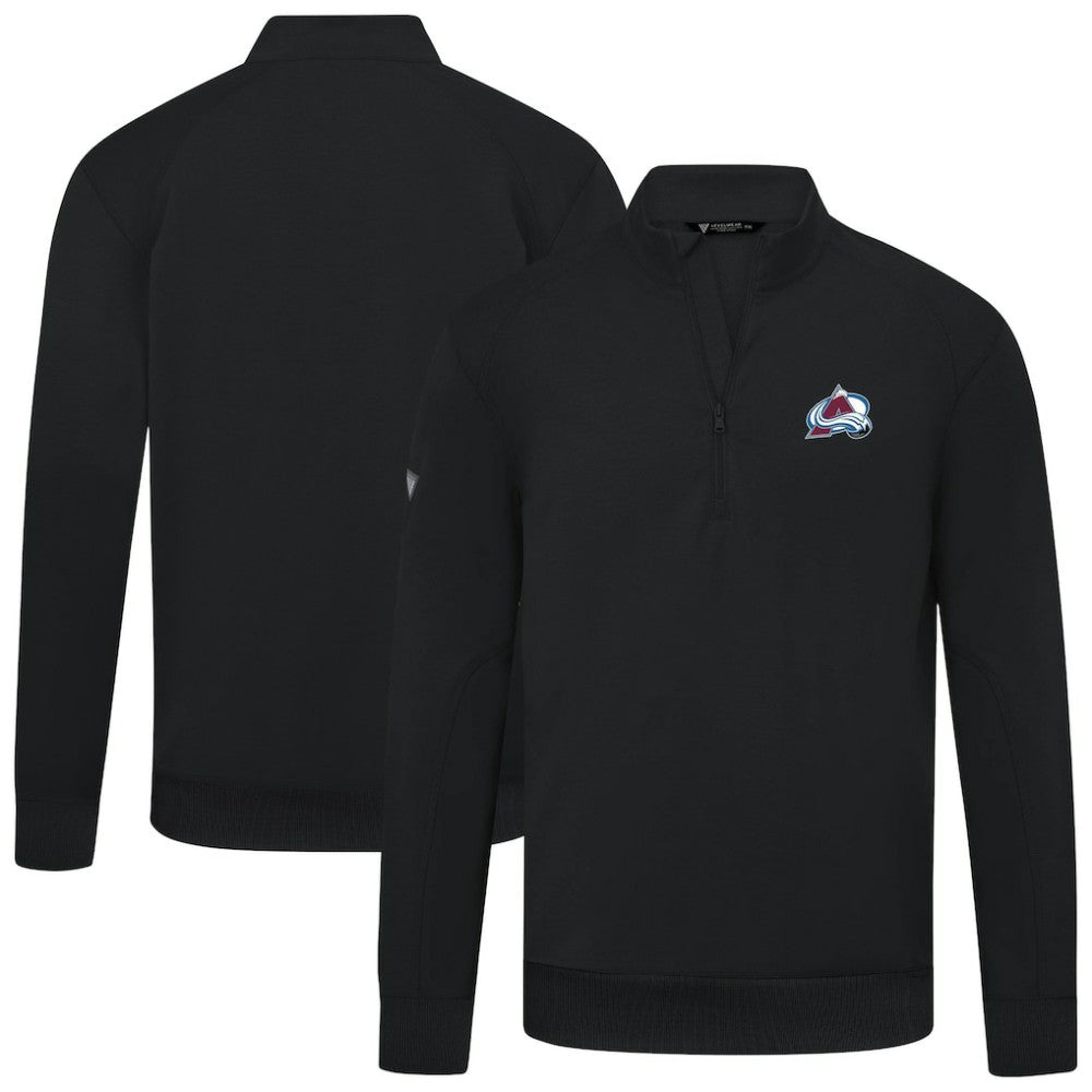 Colorado Avalanche Levelwear Upright Tri-Blend Quarter-Zip Pullover - Black Pullover