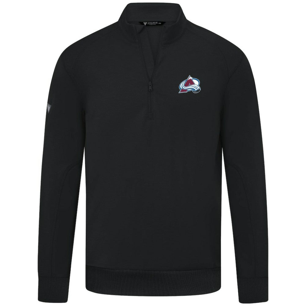 Colorado Avalanche Levelwear Upright Tri-Blend Quarter-Zip Pullover - Black Pullover