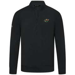 Minnesota Wild Levelwear Upright Tri-Blend Quarter-Zip Pullover - Black Pullover