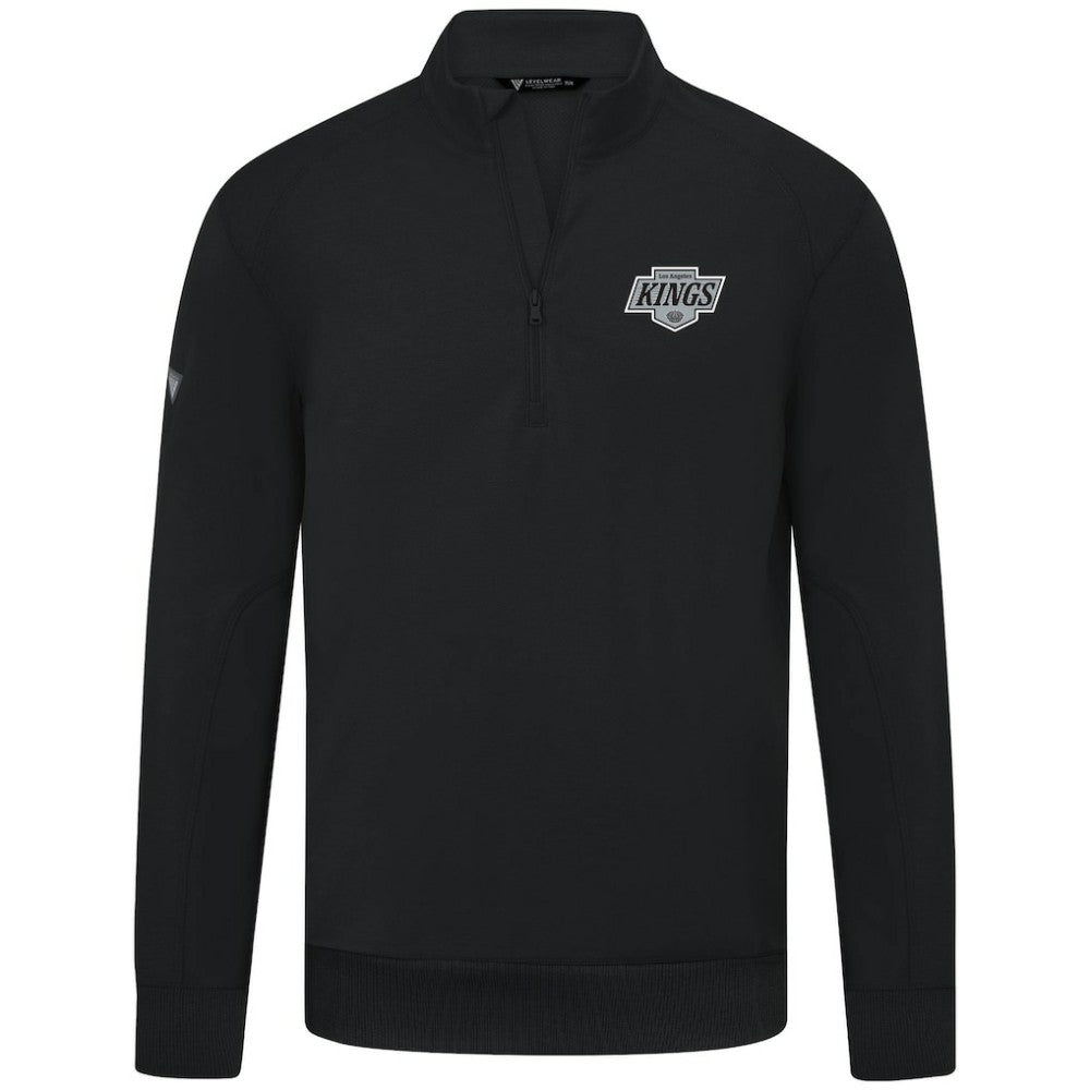 Los Angeles Kings Levelwear Upright Tri-Blend Quarter-Zip Pullover - Black Pullover