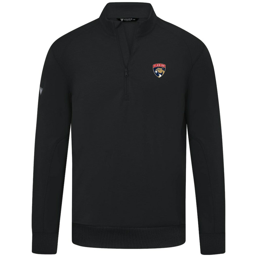 Florida Panthers Levelwear Upright Tri-Blend Quarter-Zip Pullover - Black Pullover