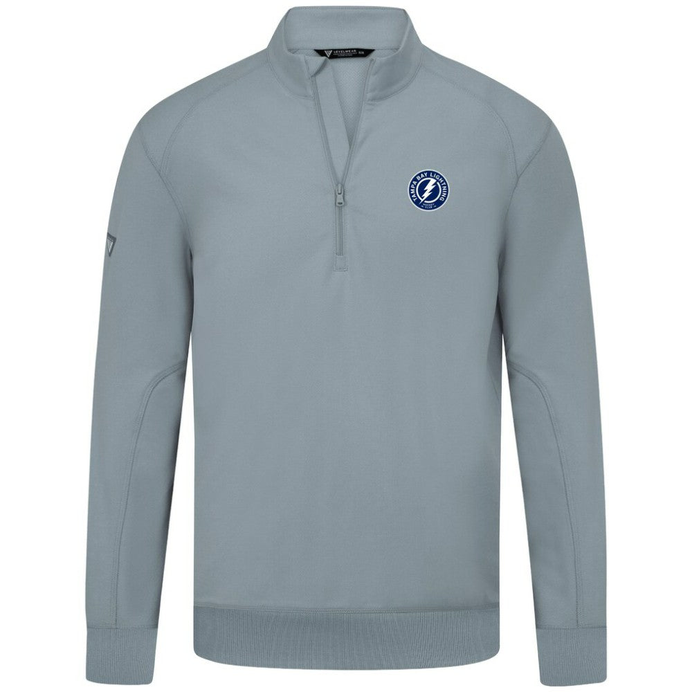 Tampa Bay Lightning Levelwear Upright Tri-Blend Quarter-Zip Pullover - Gray Pullover