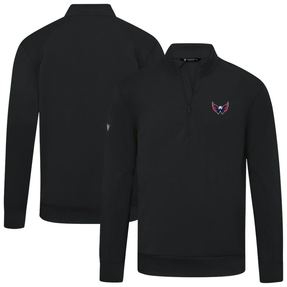 Washington Capitals Levelwear Upright Tri-Blend Quarter-Zip Pullover - Black Pullover