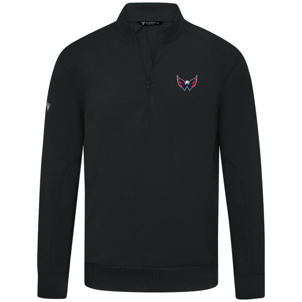 Washington Capitals Levelwear Upright Tri-Blend Quarter-Zip Pullover - Black Pullover