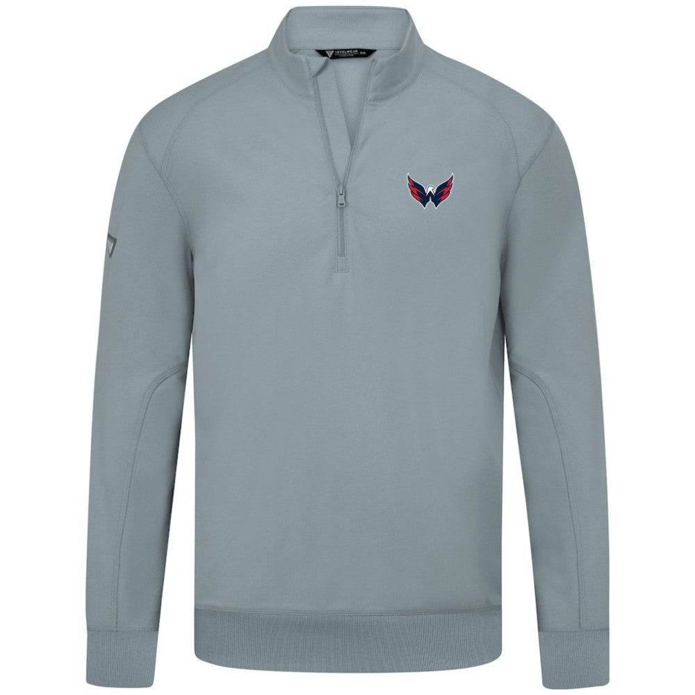 Washington Capitals Levelwear Upright Tri-Blend Quarter-Zip Pullover - Gray Pullover
